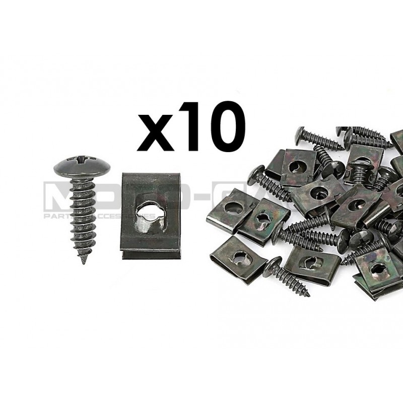 (10pcs) M5 Screws + U-Clip for Body Panels