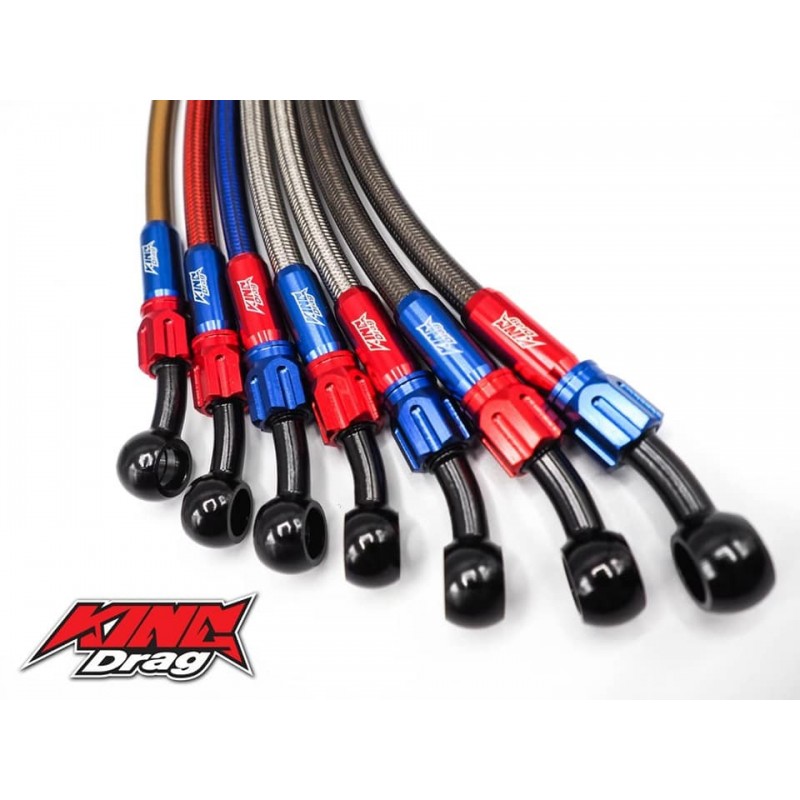 King Drag Braided Steel Brake Hose - 100cm
