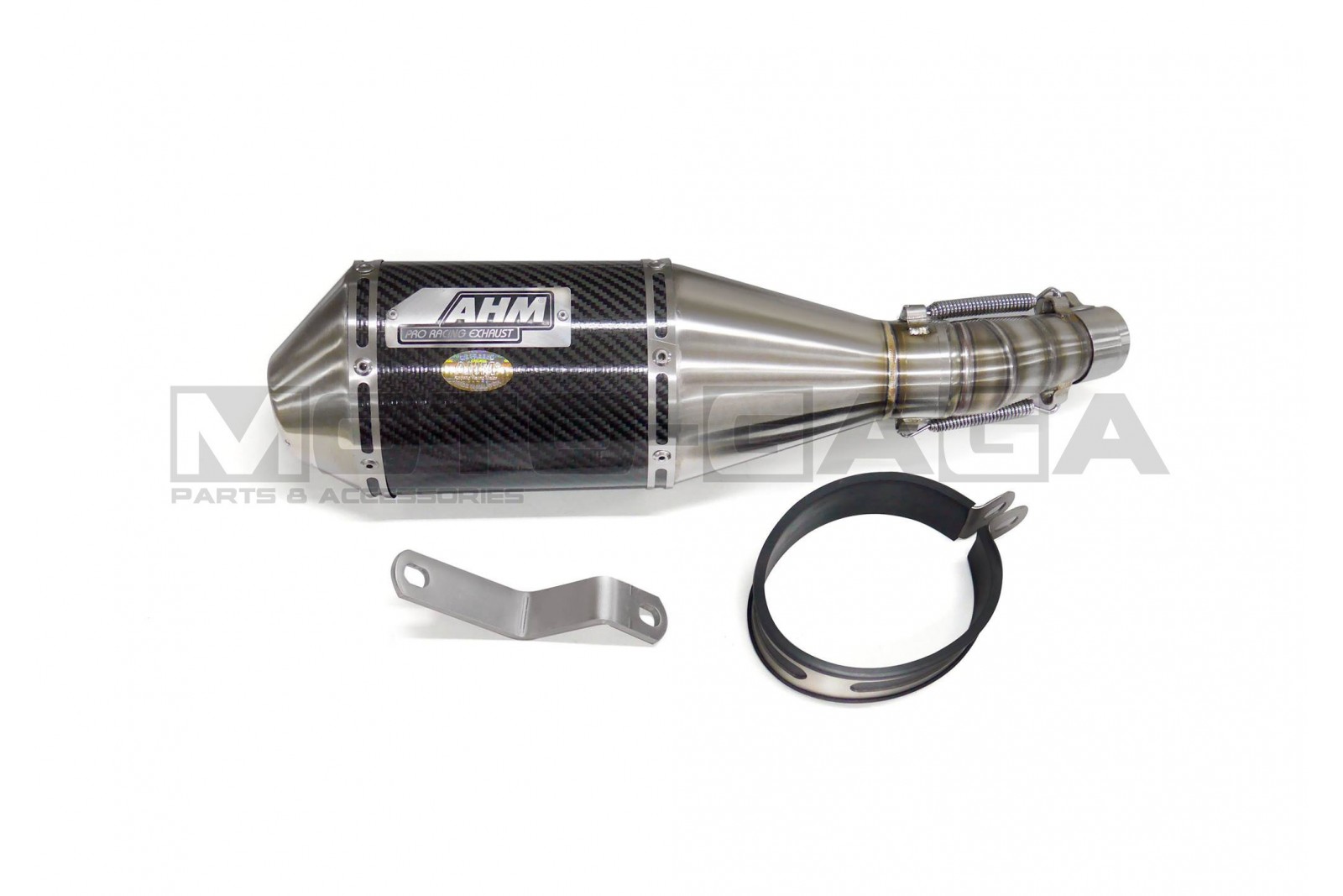 AHM RC Slip On Exhaust - Kawasaki Ninja 250R/Z250 (CF/Alu)