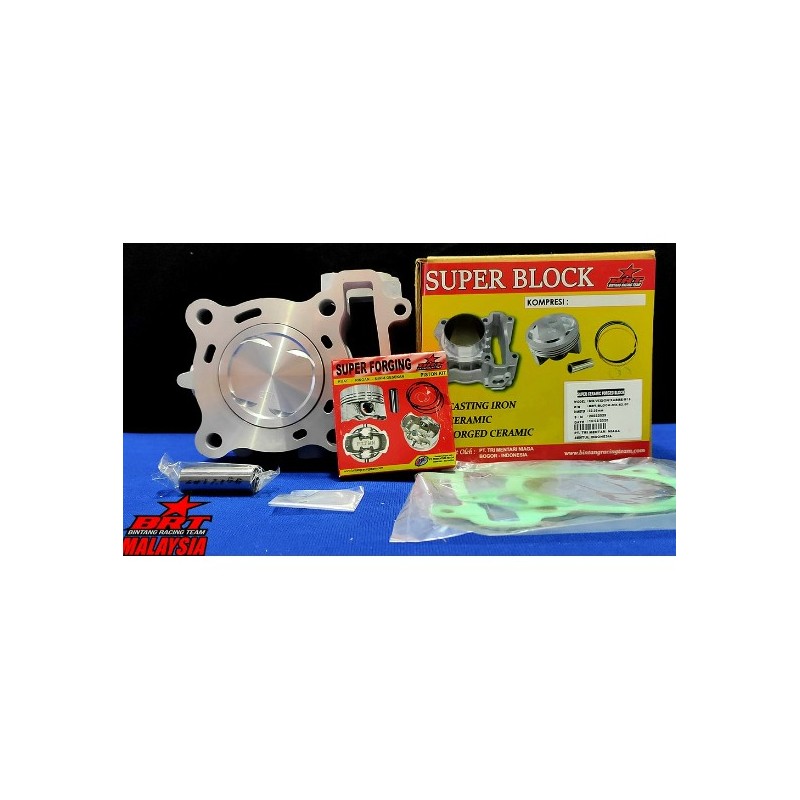 BRT Racing Big Bore Cylinder Kit - 62mm (178cc) - Yamaha YZF-R15 V1 V2/R125/MT-15/MT-125/Fz150i/Vixion/Y15ZR/Jupiter MX King/T150