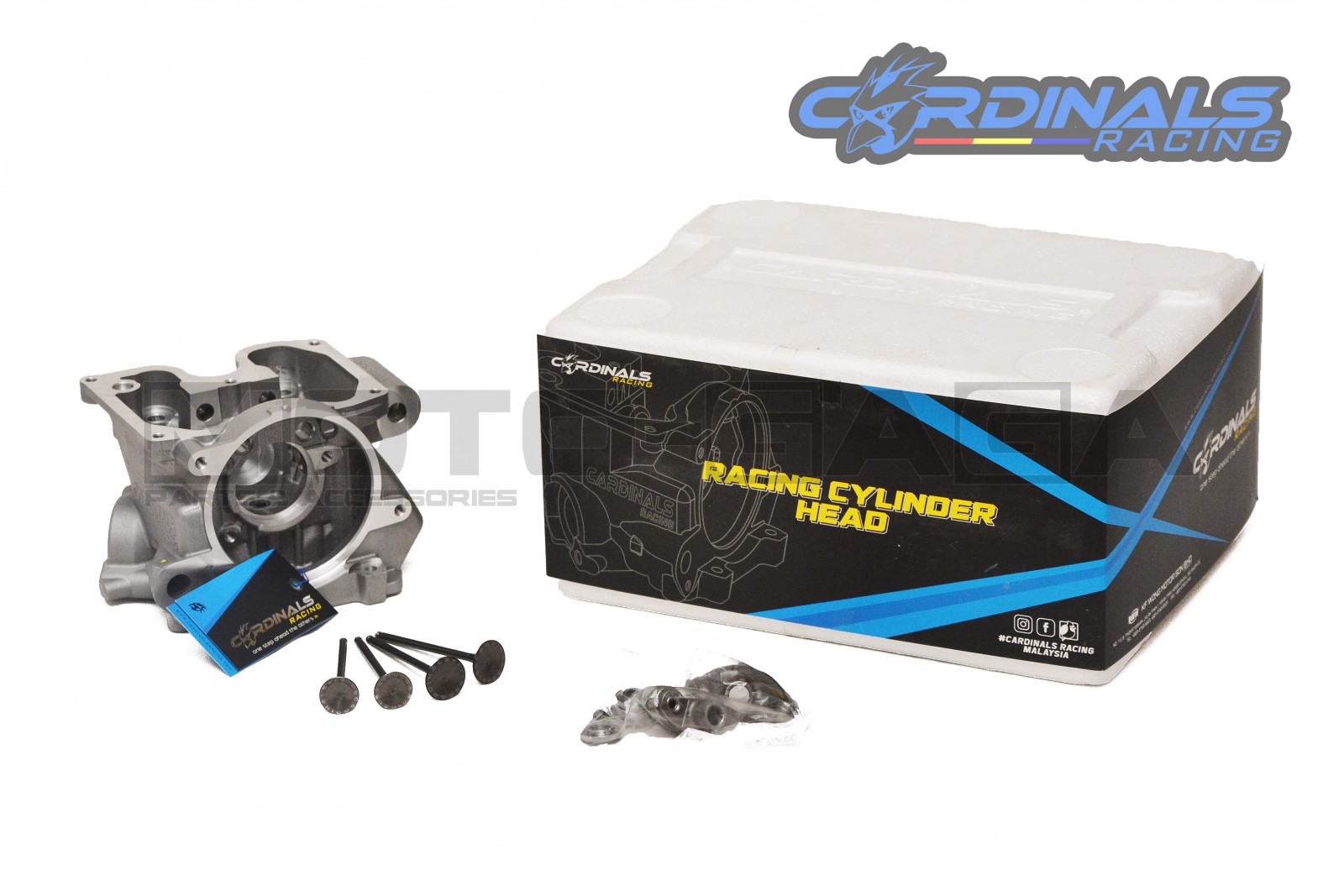Cardinals Racing Cylinder Head Kit (23In/21Ex) - Yamaha LC135/Jupiter MX/Crypton X/Spark/Exciter/sniper/T135