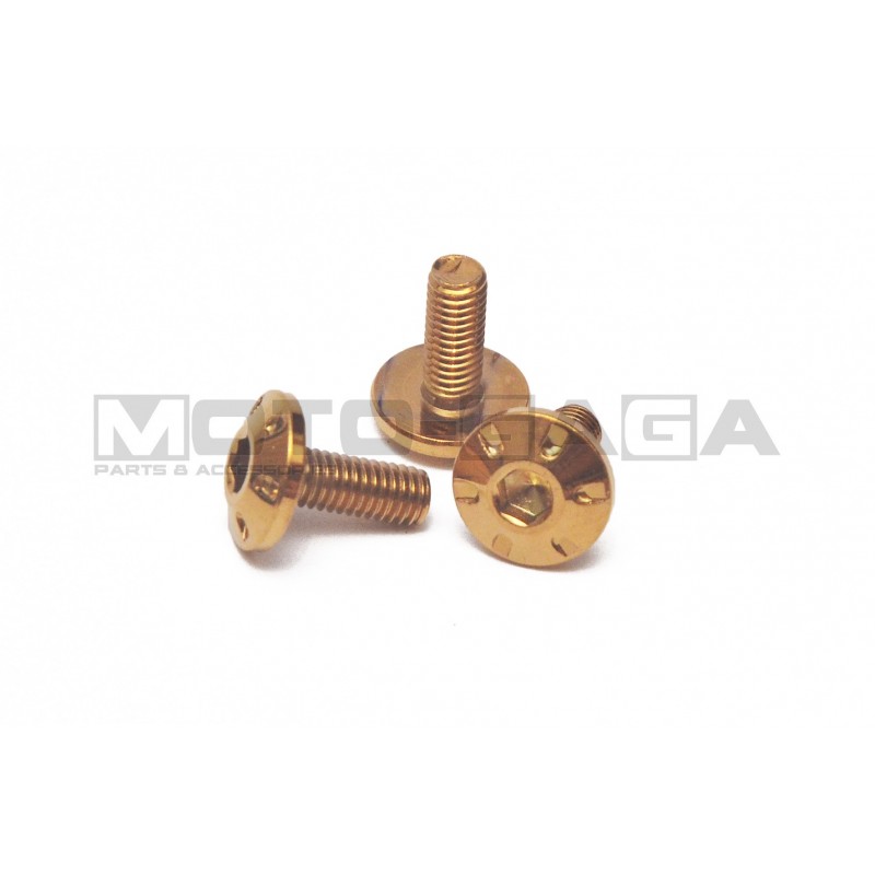 (Gold/Rainbow) Dress Up Button Screw - M6x20mm