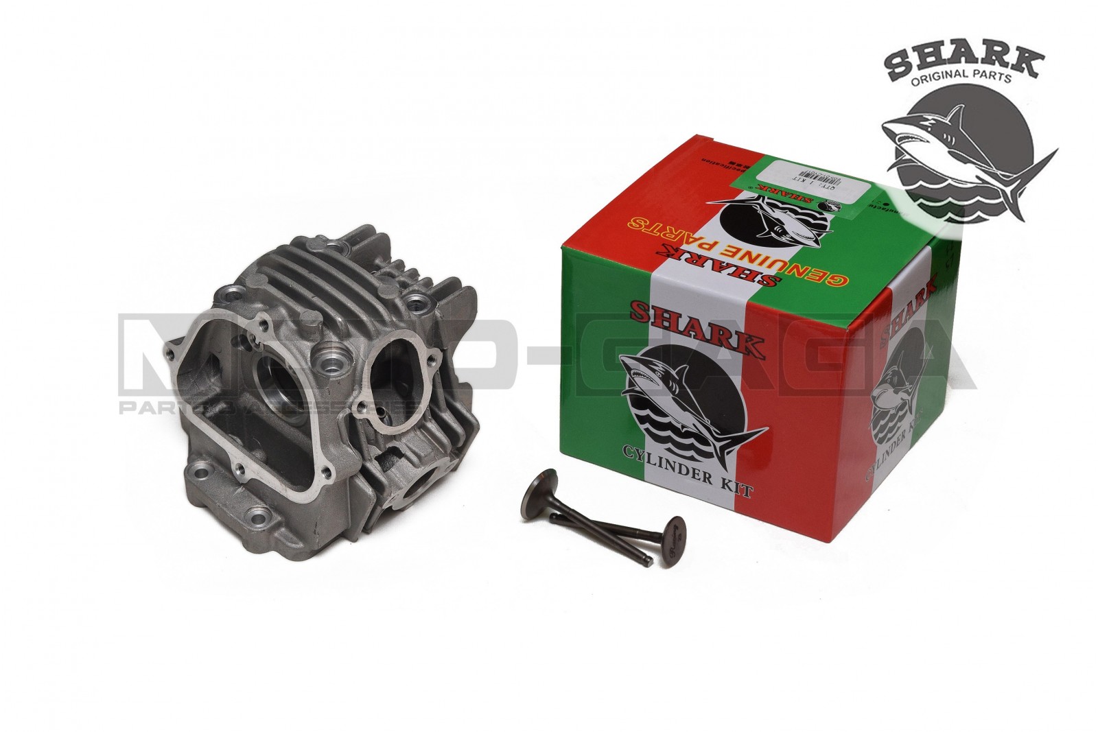 Shark Racing Cylinder Head - Kawasaki Joy 110/Modenas Kriss 110/ Kawasaki KSR110/KLX110 (27in/23ex)