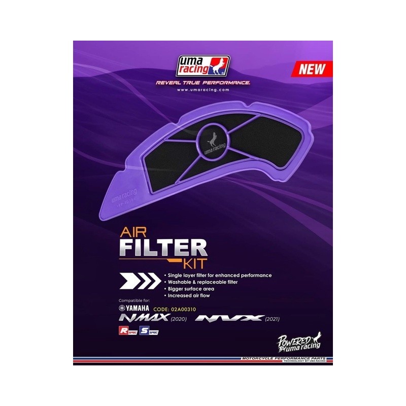 UMA Racing Drop-in Air Filter - Yamaha NVX/Aerox V2/ NMAX V2 125 155 (VVA)