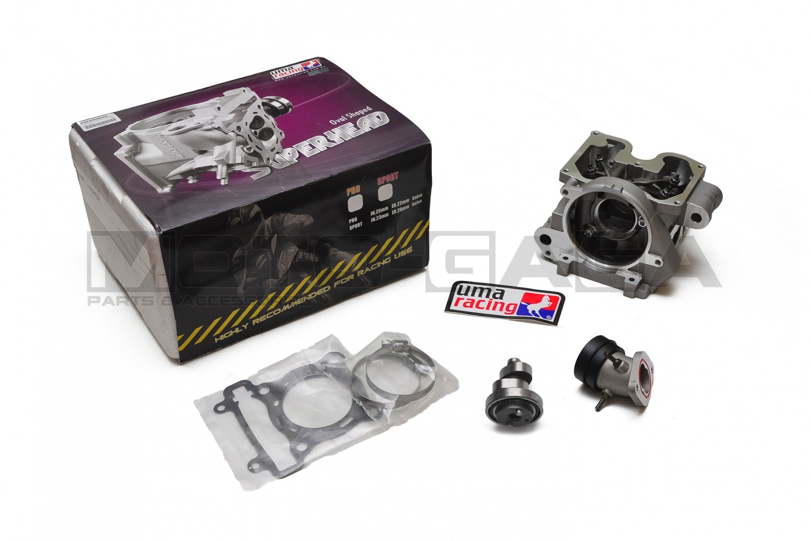 UMA Super Racing Cylinder head - Yamaha Fz150i/Vixion/R15/YZF-R125 Jupiter MX/Crypton X/Spark/Exciter 135 (23in/20ex)