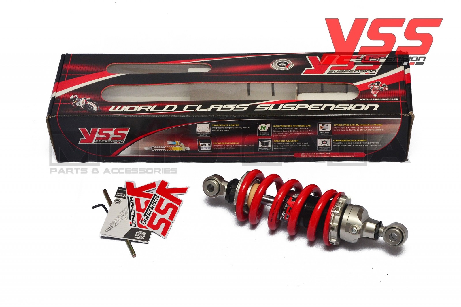 YSS Shock Absorber (MZ-285mm) - Kawasaki Versys 650/KLE 650